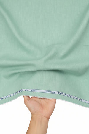 Arvind Primante Linen tencel shirt handfeel pista green color
