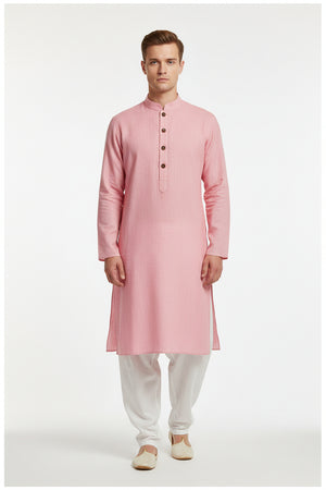 Arvind Primante Linen Baby Pink Color Readymade Kurta