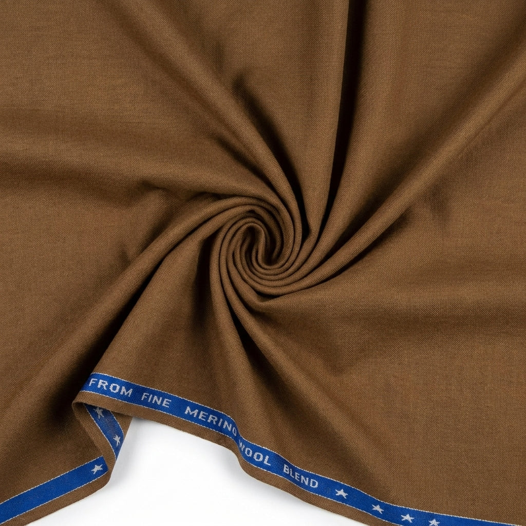 Elevate Your Style With Raymond Luxurious Unstitched Polywool Trousers & Suiting Fabric ( Bronze )