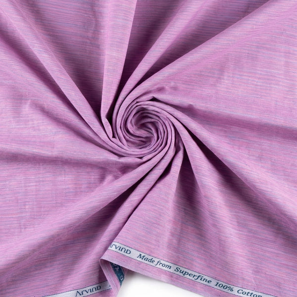 Arvind Tresca Cotton Unstitched Shirting Fabric ( Purple )