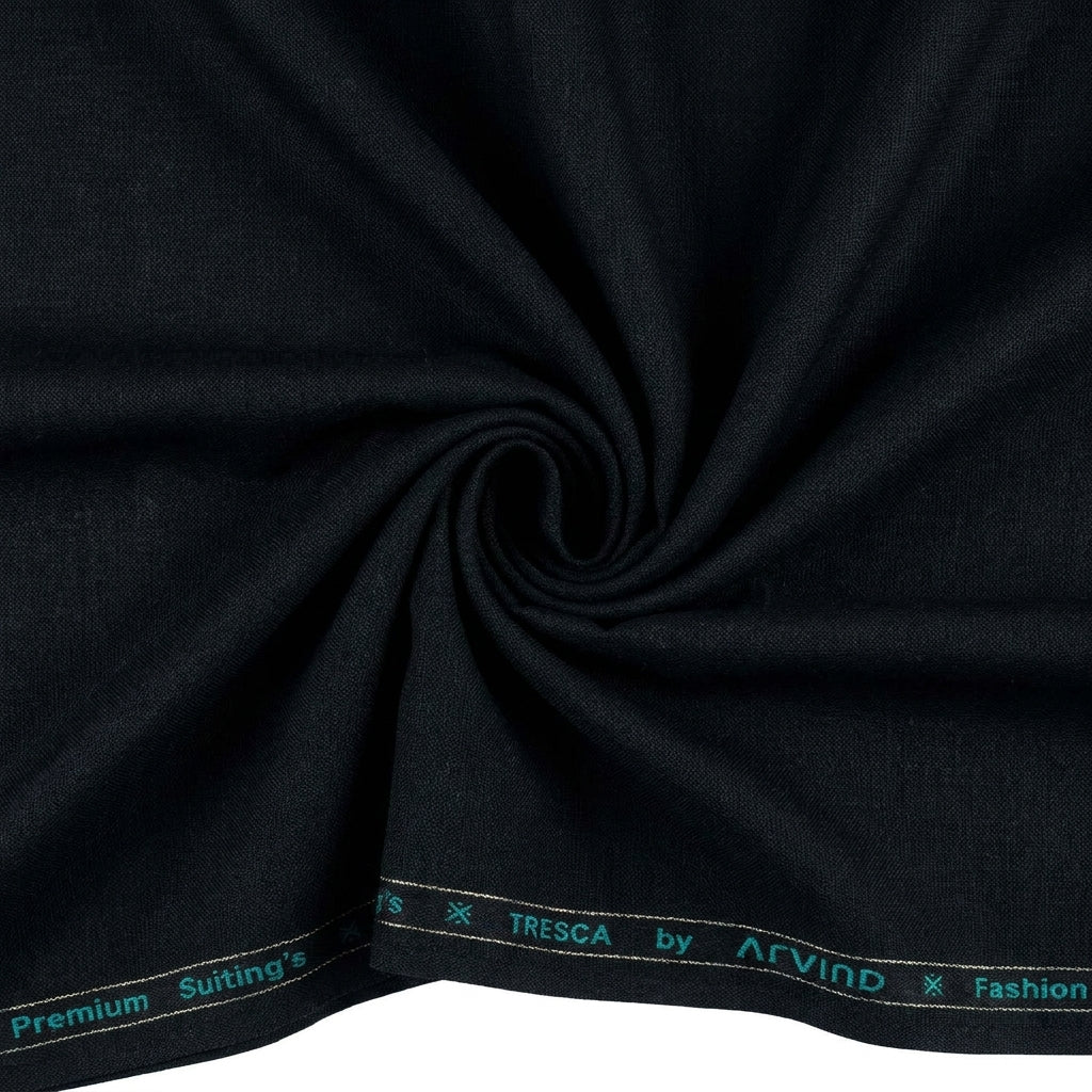 Arvind Unstitched Polyviscose Trousers & Suiting Fabric ( Black )