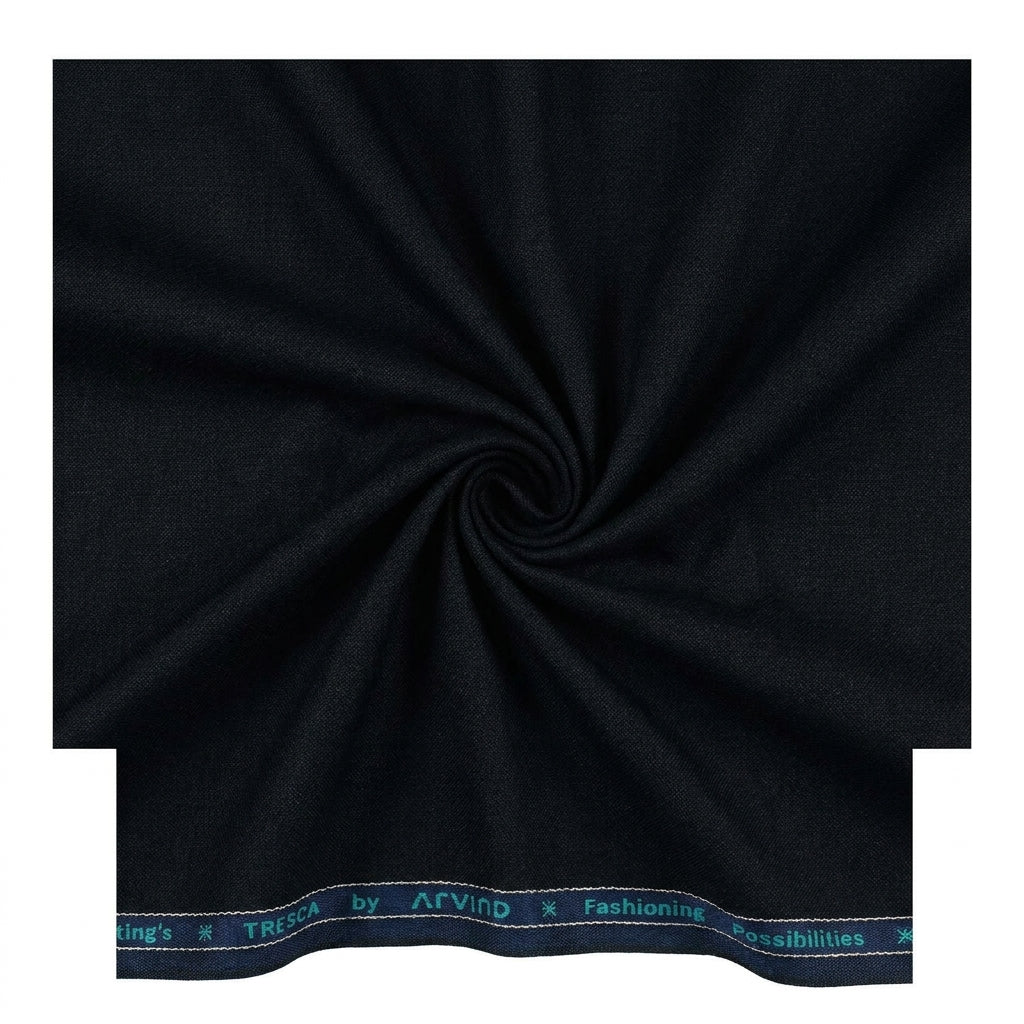 Arvind Unstitched Polyviscose Trousers & Suiting Fabric ( Black )