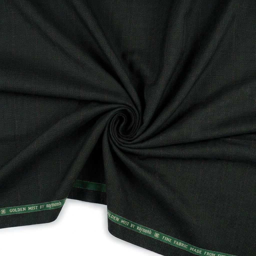 Elevate Your Style With Luxurious Unstitched Polywool Trousers & Suiting Fabric ( Green )