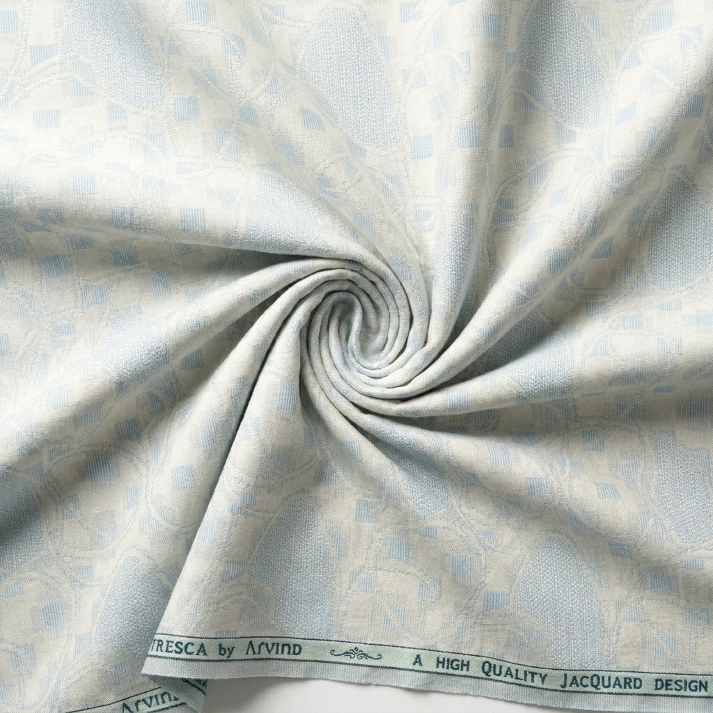Arvind Tresca Cotton Jacquard Unstitched Shirting Fabric ( Golden )