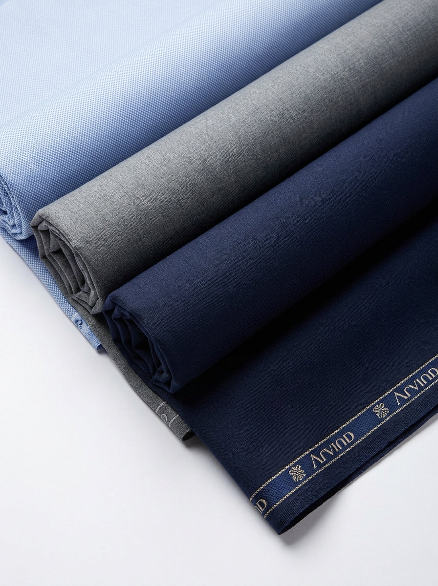 Arvind Combo Gift Pack of Unstitched Shirt & Trouser Fabrics