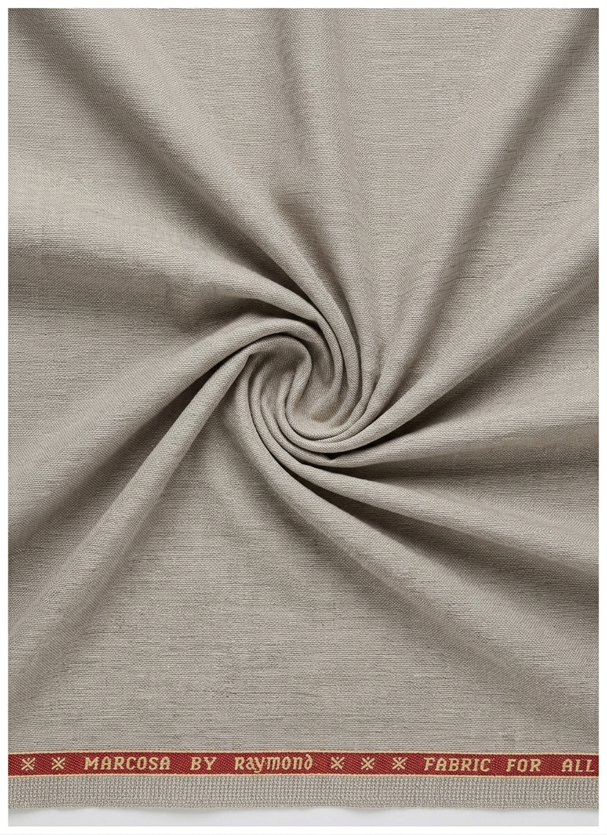 Elevate Your Style With Raymond Luxurious Unstitched Polywool Trousers Fabric ( Ivory )