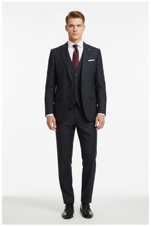 Grey Mafatlal unstitched poly wool trouser and suiting fabric, textured fabric with a soft finish, ideal for tailoring and suits.