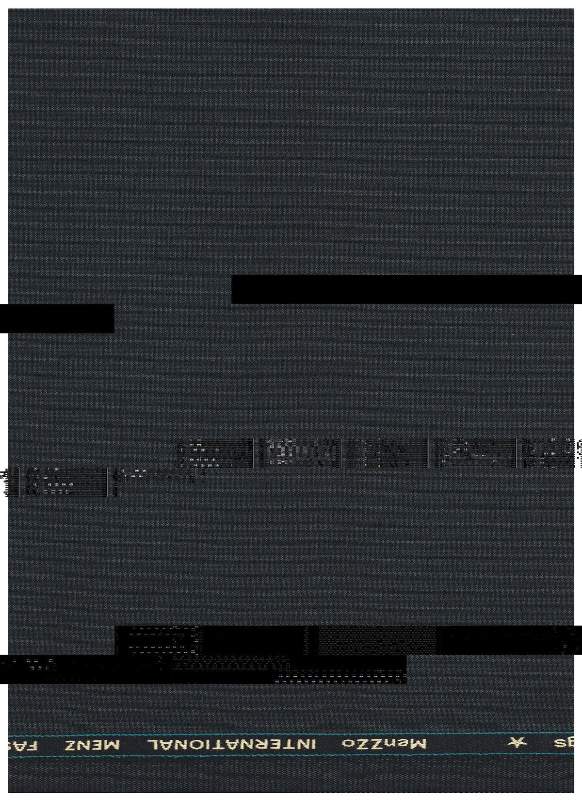 Grey Mafatlal unstitched poly wool trouser and suiting fabric, close-up of textured fabric with subtle weave pattern.