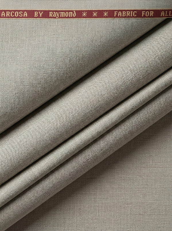 Elevate Your Style With Raymond Luxurious Unstitched Polywool Trousers Fabric ( Ivory )