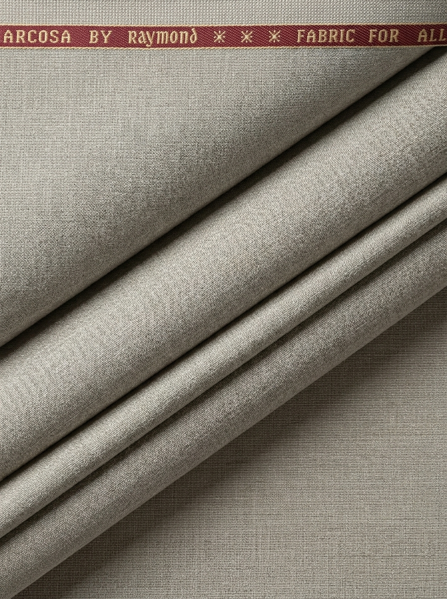 Elevate Your Style With Raymond Luxurious Unstitched Polywool Trousers Fabric ( Ivory )