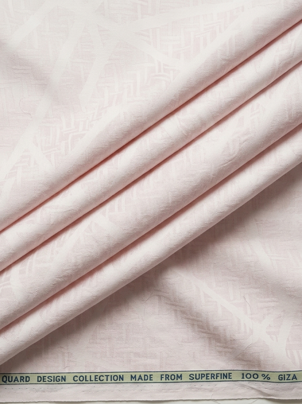 Arvind Tresca Jacquard Cotton Unstitched Shirting Fabric ( Light Pink )
