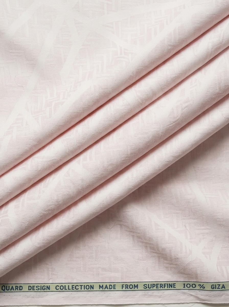 Arvind Tresca Jacquard Cotton Unstitched Shirting Fabric ( Light Pink )