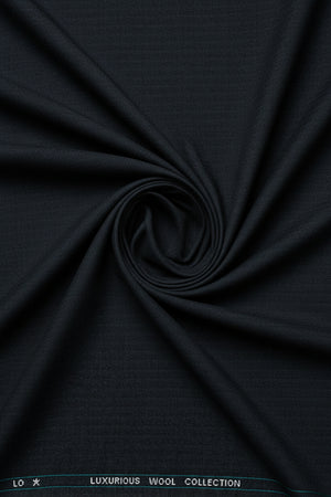 Gray Mafatlal unstitched poly wool trouser and suiting fabric, detailed close-up of the textured textile material.