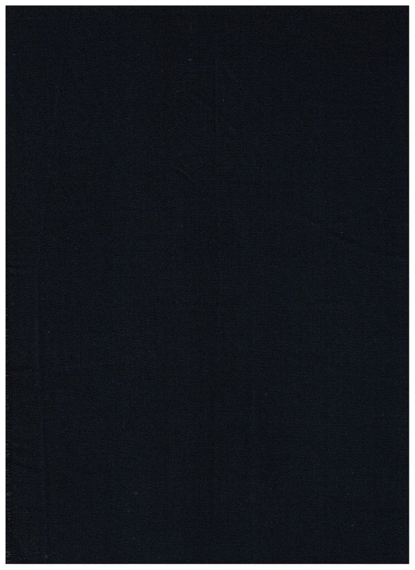 Black Mafatlal Polyviscose trouser and suiting fabric, showing smooth textile with subtle sheen and fabric texture.