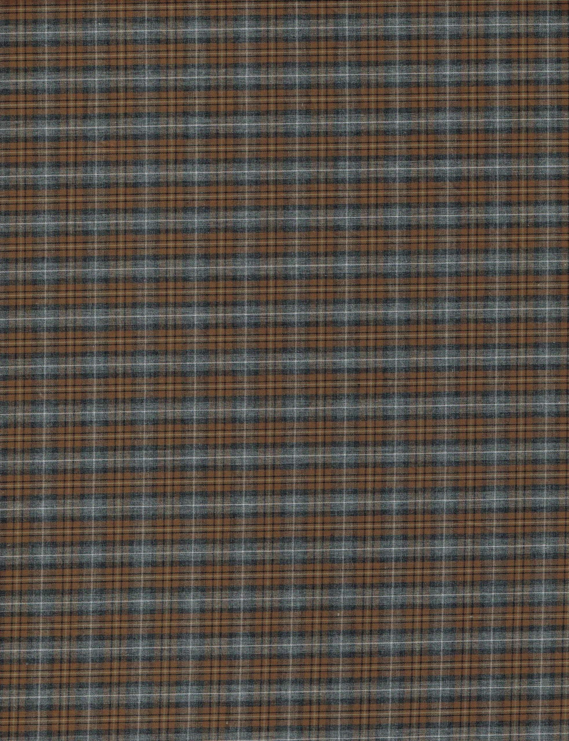 Experience The Luxury of Unstitched Checks Cotton Shirting Fabric By Mafatlal ( Brown )