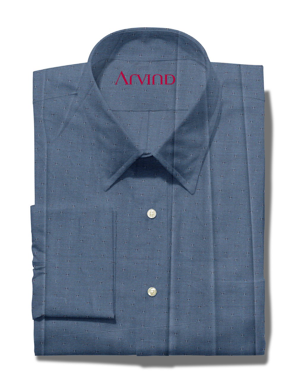 Mafatlal Cotton Unstitched Shirting Fabric ( Blue Woad )