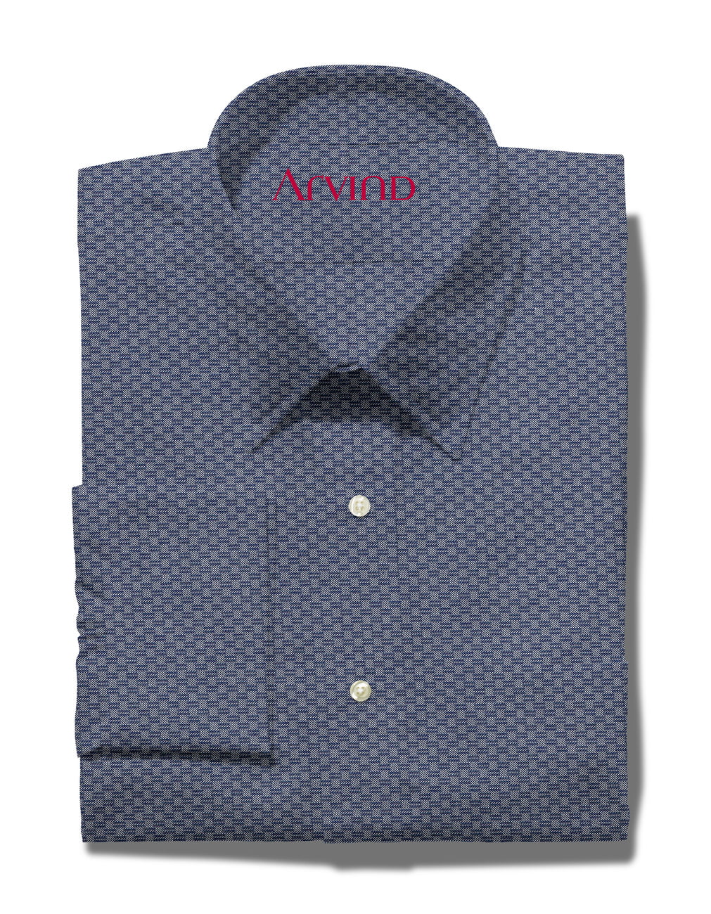 Experience The Luxury of Unstitched Printed Cotton Shirting Fabric By Mafatlal ( Blue )