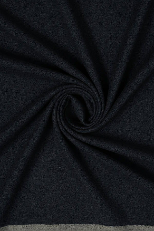 Charcoal grey Mafatlal poly viscose suiting fabric showing a smooth, lightweight viscose blend material with subtle texture.