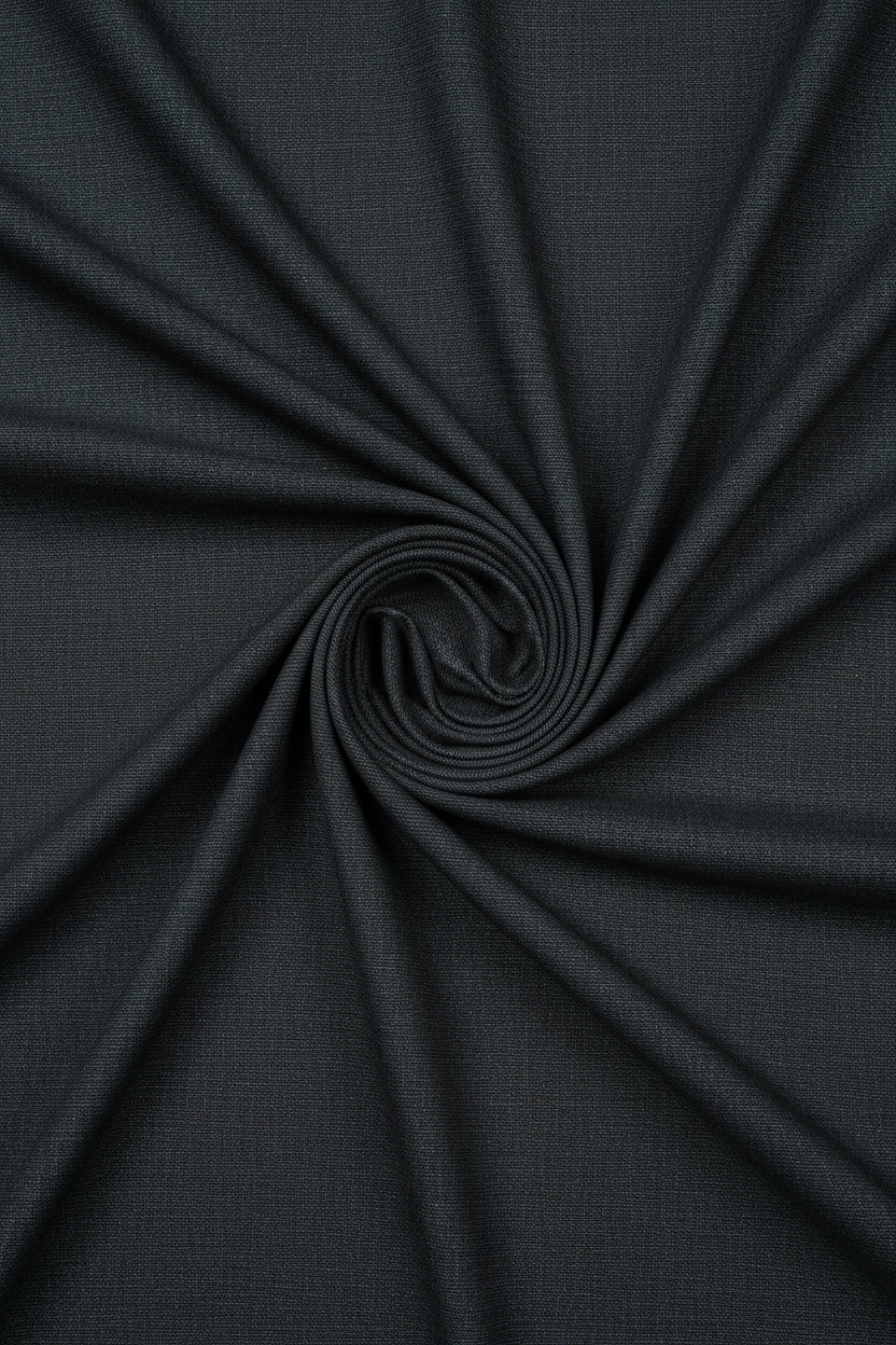 Grey Mafatlal poly wool trouser and suiting fabric, unstitched material suitable for tailoring and formal wear.