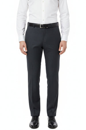 Grey Mafatlal unstitched poly wool trouser and suiting fabric, suitable for making formal suits and trousers.