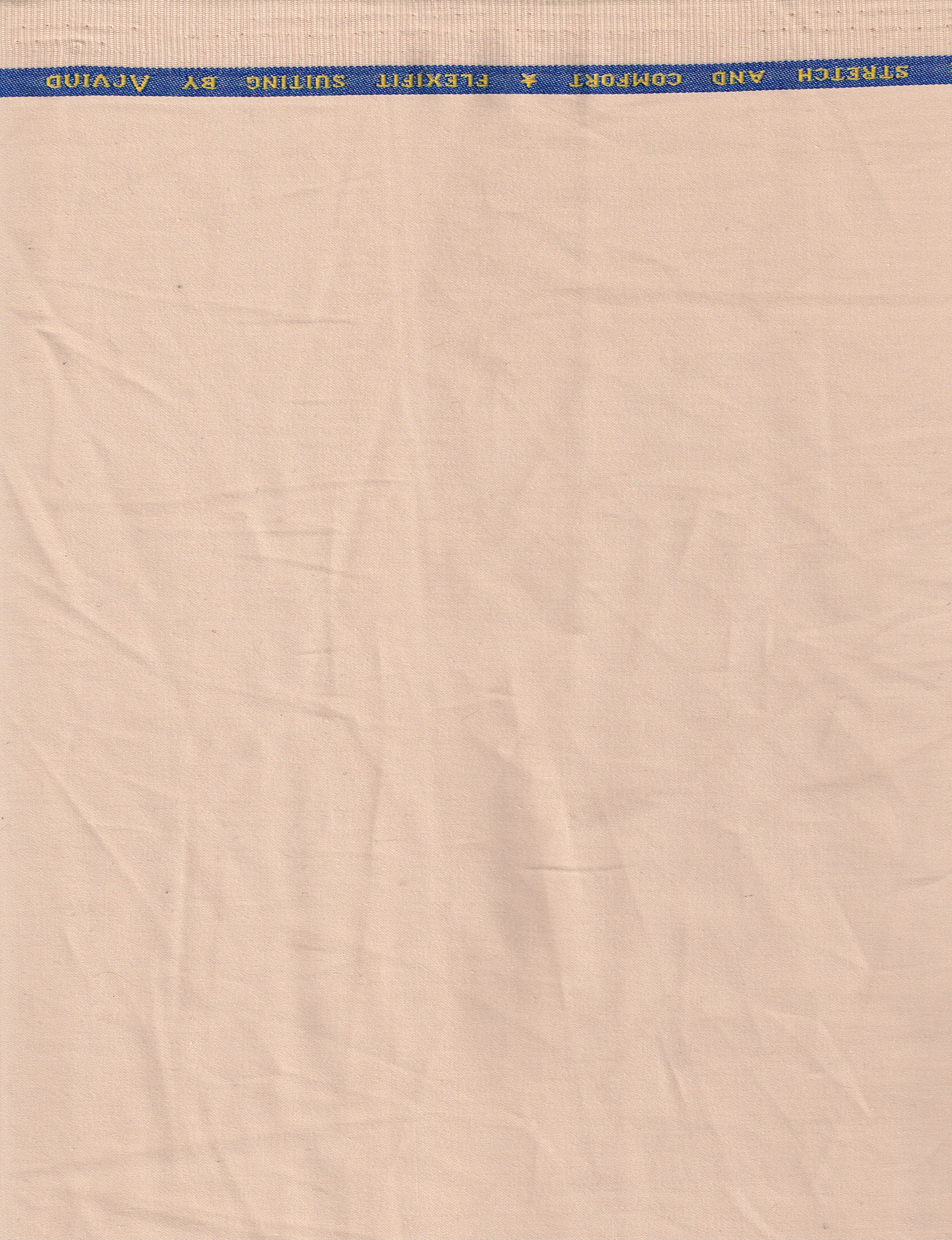 Arvind Unstitched Cotton Lycra Trousers & Suiting Fabric ( Ivory )