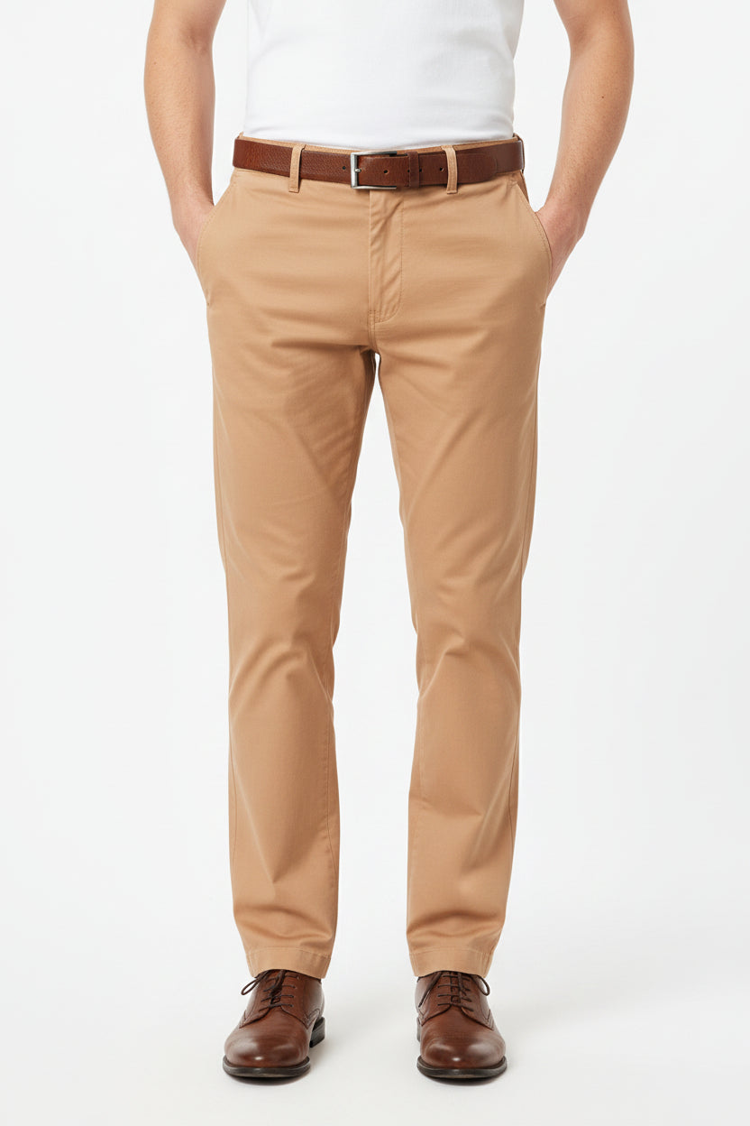 Brown trouser  with a visible brand label at the top