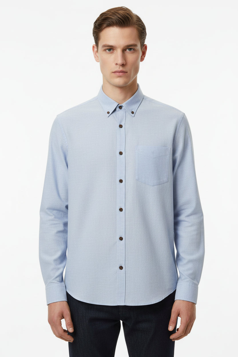 Arvind Tresca Cotton Blue Readymade shirt 