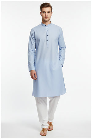 Arvind Tresca Cotton Blue Readymade Kurta 