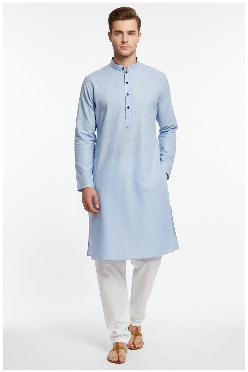 Arvind Tresca Cotton Blue Readymade Kurta 