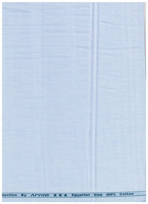Arvind Blue Tresca Giza Shirt Fabric Handfeel