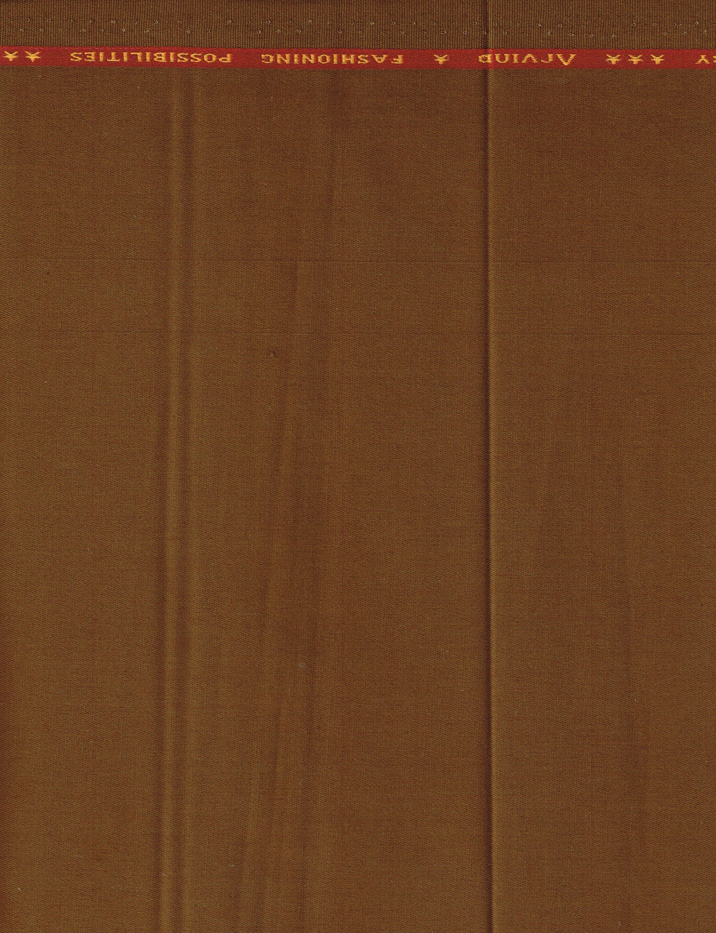 Arvind Unstitched Cotton Lycra Trousers & Suiting Fabric ( Bronze )