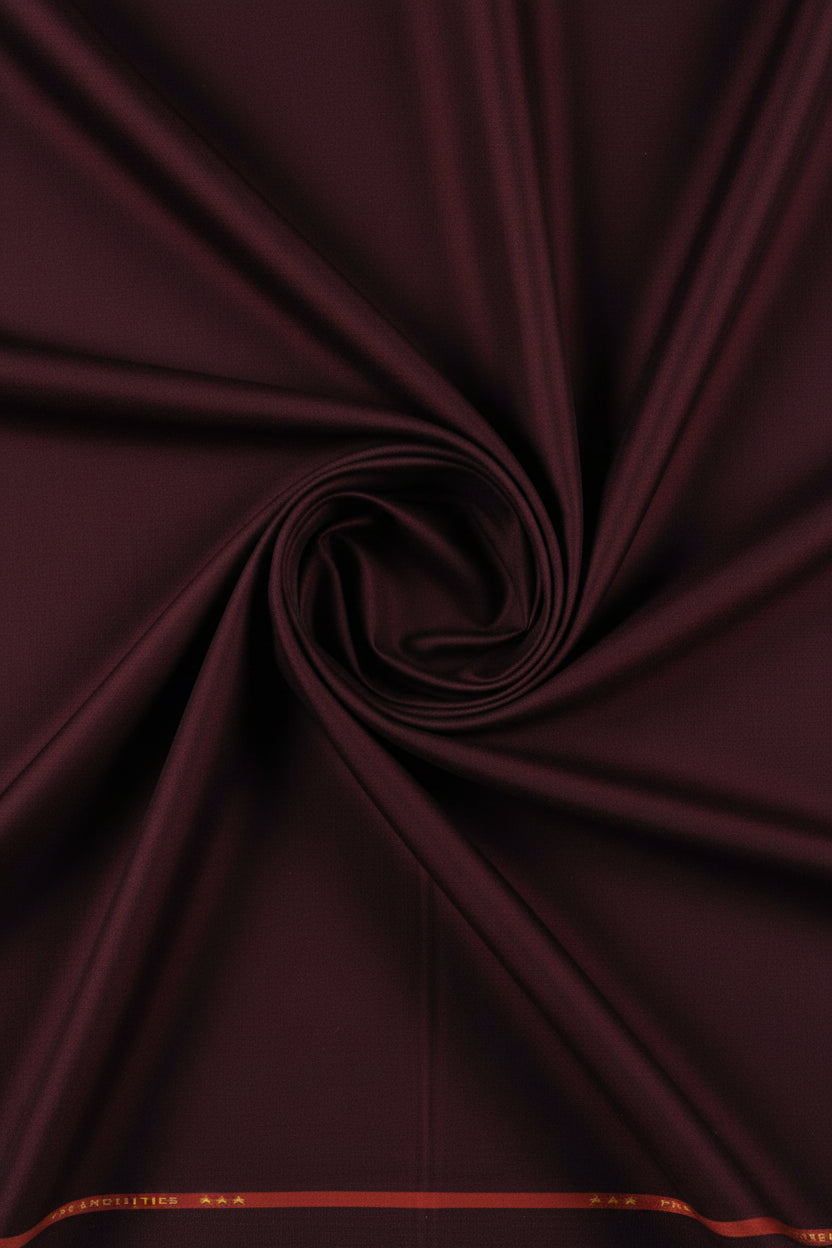 Dark brown fabric with a subtle pattern