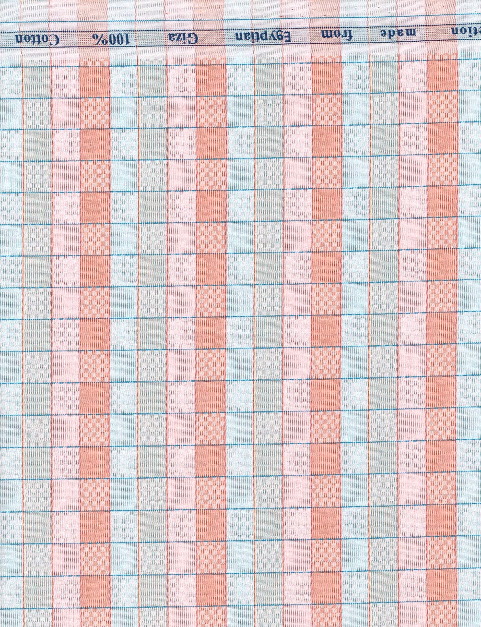 Experience The Luxury of Unstitched Cotton Shirting Fabric By Arvind ( Orange & Green Checks )