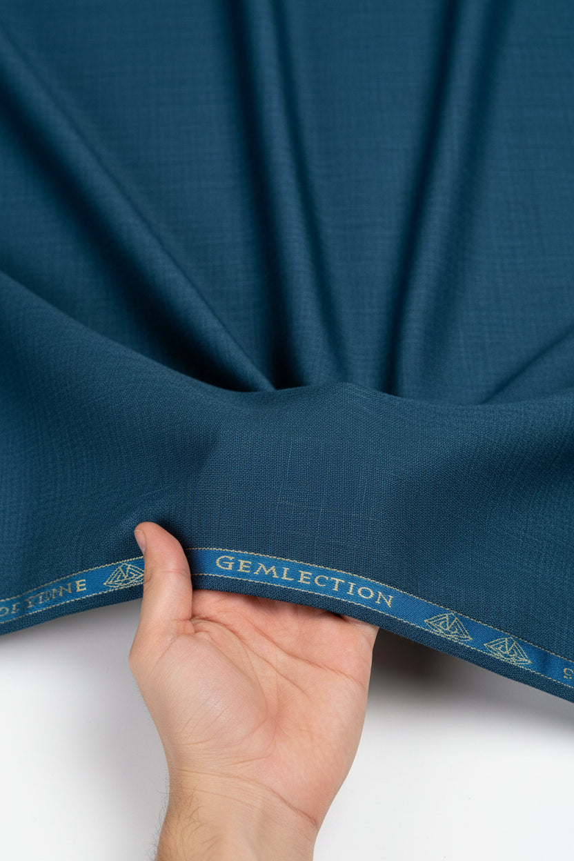 Blue fabric with 'Gemstone Collection' label at the top
