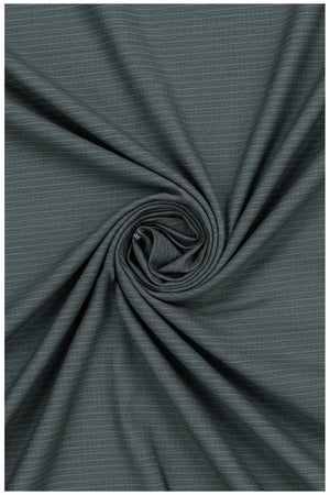 Grey Raymond polywool trouser and suiting fabric, luxurious unstitched material with fine texture for tailoring and custom suits.