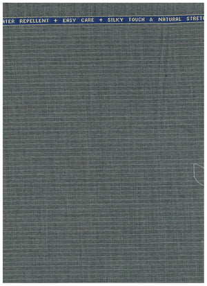 Grey Raymond poly wool trouser and suiting fabric fabric in unstitched textile with a smooth, luxurious appearance.