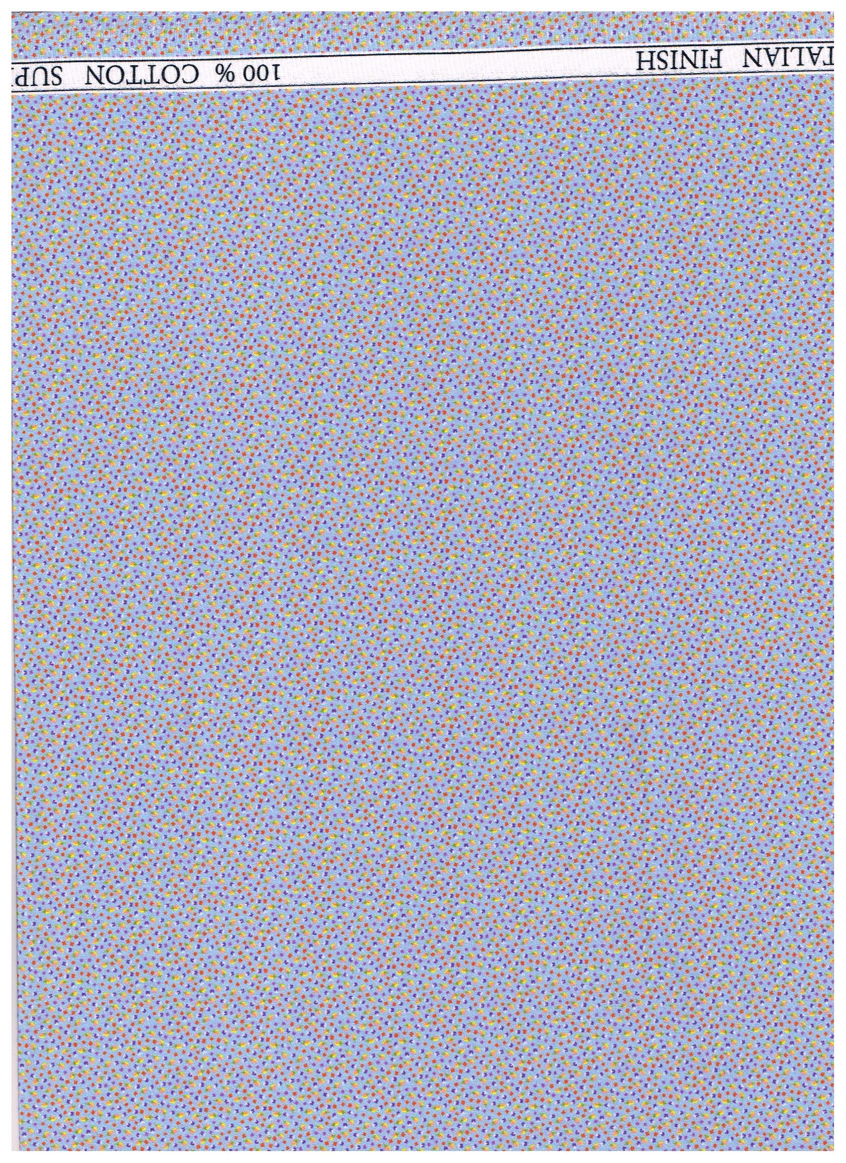 Experience The Luxury Of Unstitched Digital Print Cotton Shirting Fabric By Pee Gee ( Lavender Blue )