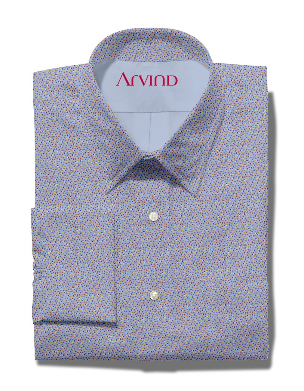 PEE GEE COTTON PRINTED SHIRT - BLUE