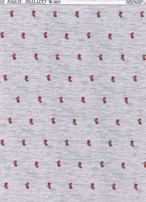Grey Italian digital print cotton shirting fabric by PEE GEE, unstitched luxury textile with detailed print design.