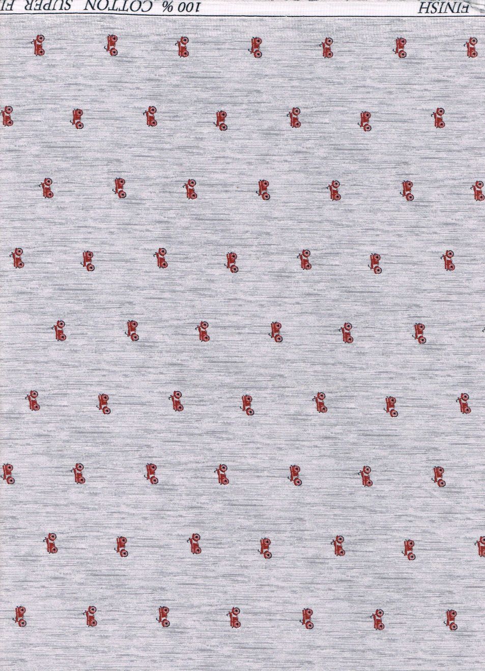 Grey Italian digital print cotton shirting fabric by PEE GEE, unstitched luxury textile with detailed print design.