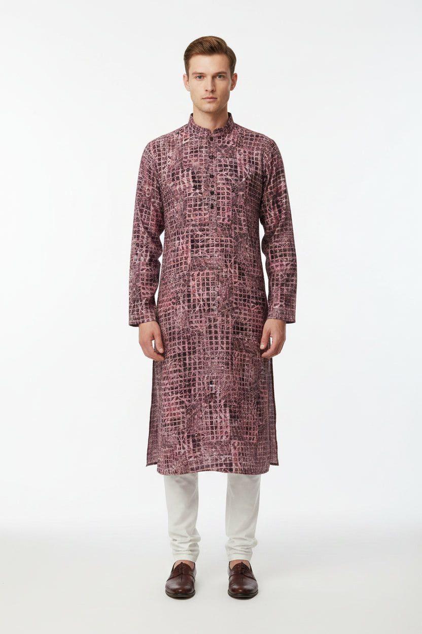 Red Readymade Kurta