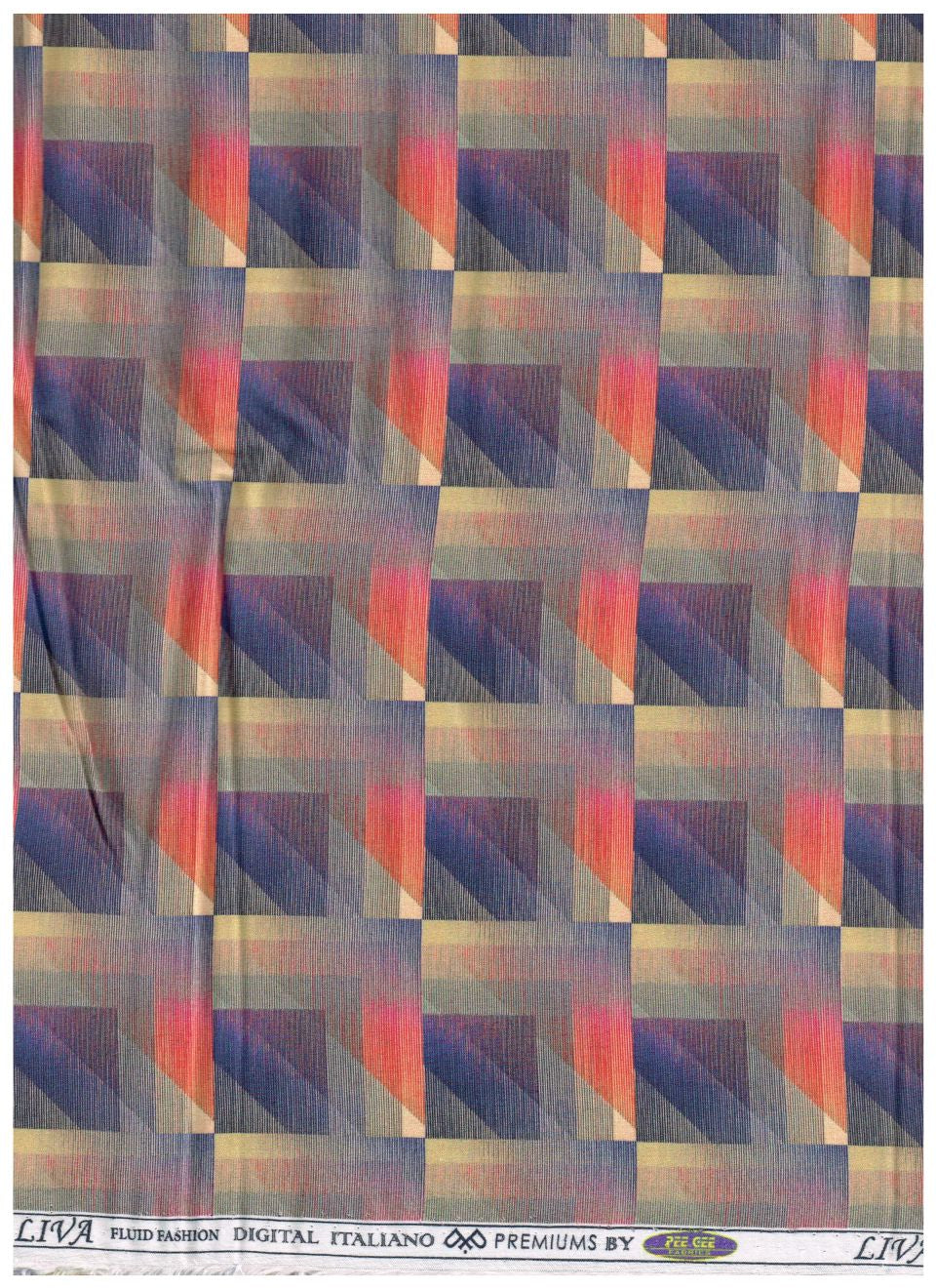 Pee Gee Rayon Digital print Multicolor shirt fabric