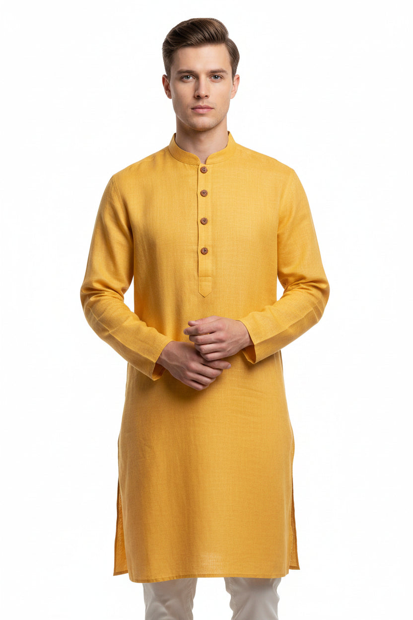 Yellow readymade kurta