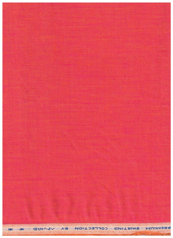 Red Arvind pure linen shirt fabric, close-up of soft, high-quality linen material suitable for shirts.