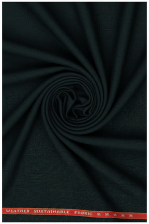 Raymond Luxurious unstitched poly wool trousers and suiting fabric in green spinach color, ideal for tailored suits.