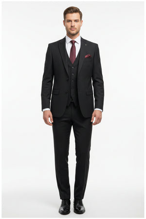Raymond luxurious unstitched poly wool trousers and suiting fabric in charcoal grey, suitable for tailoring and formal wear.