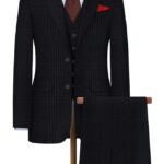 Raymond Luxurious Unstitched Polywool 100's Trousers & Suiting Fabric ( Dark Brown Checks )