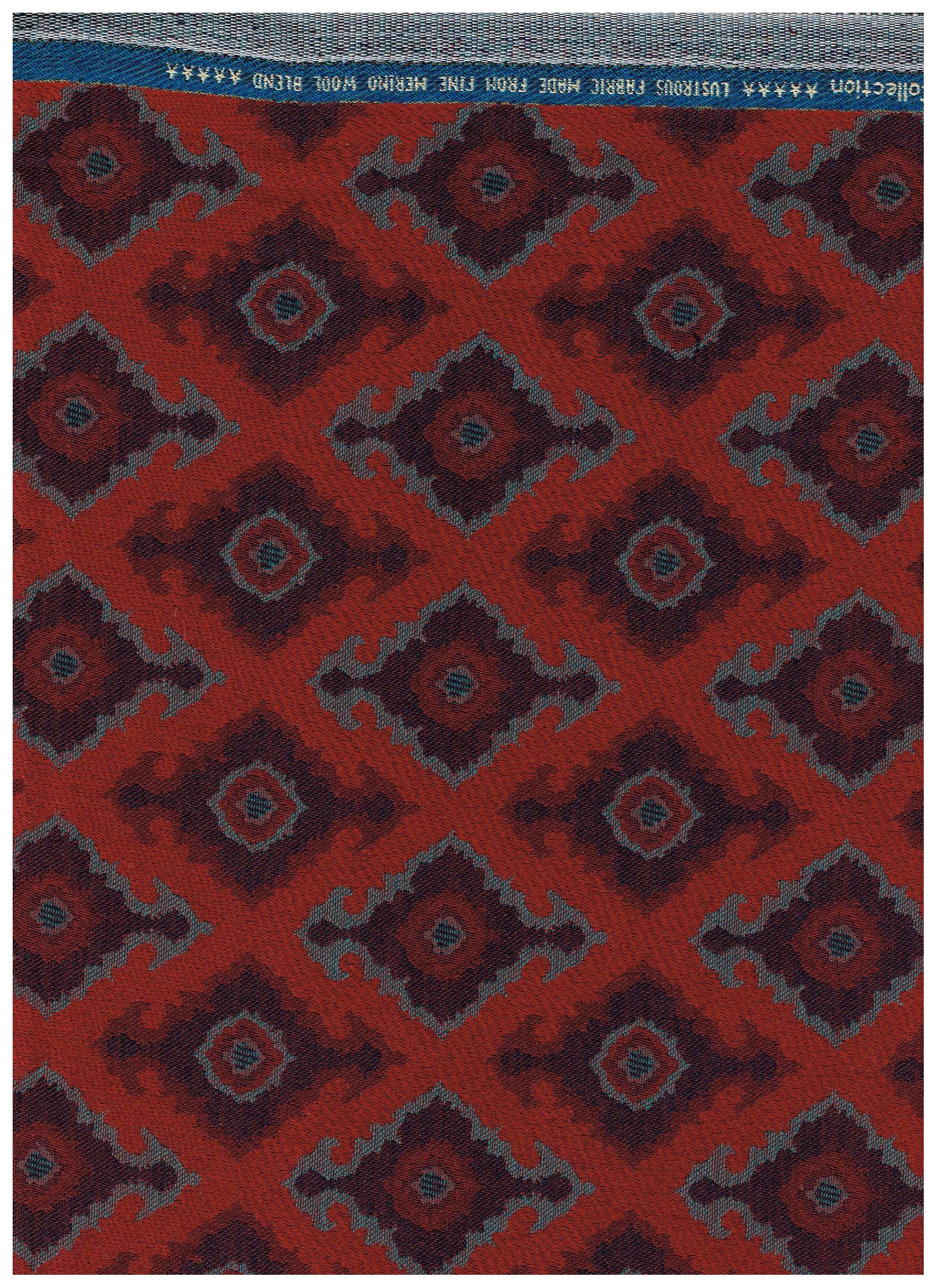 Raymond Luxurious Unstitched Polywool Waistcoat Suiting Fabric ( Red )