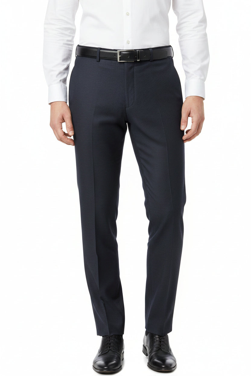 Black Raymond unstitched polyviscose trousers and suiting fabric, suitable for tailoring and formal wear.