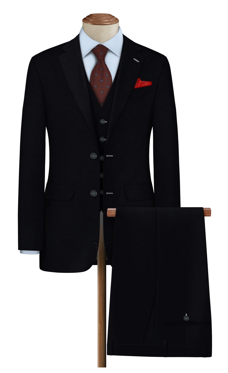 Raymond Luxurious Unstitched Polywool Trousers Fabric ( Black )